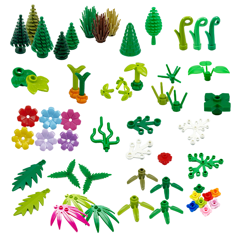 Lego Set City - DIY-bouwstenen City Park Landschap Bomen Planten
