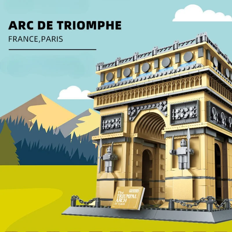 Lego Set Creator - Triomfboog Van Frankrijk Bouwstenen Wereldberoemde Architectuur