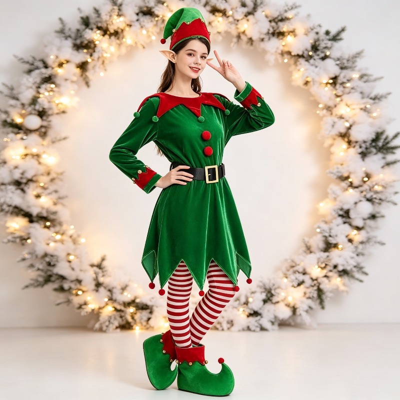 Kerstgroene elf cosplay jurk k - Elf Costume Christmas recensie en prijs
